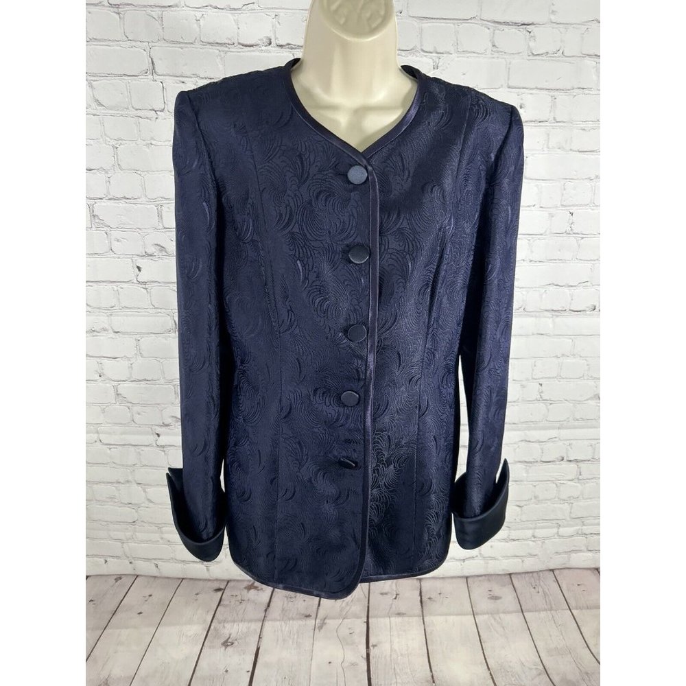 VTG Venti X Venti Textured Indigo 5 Button Blazer Women’s 8